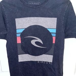 Mens RipCurl standard fit black tshirt